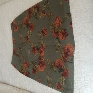 Coldwater Creek floral skirt with ribbon belt